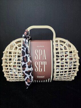 NWT Anthropologie Pinch Provisions Leopard Super Spa Set